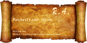 Rechnitzer Atos névjegykártya